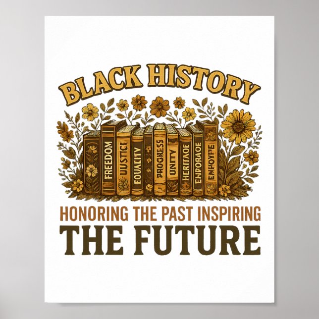 Black History Honoring Past Inspiring The Future B Poster (Front)