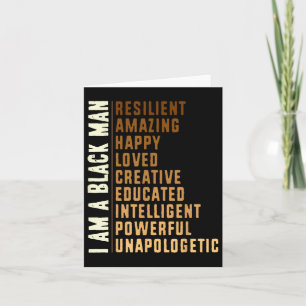 Black History Honouring Past Inspiring Future Men Card