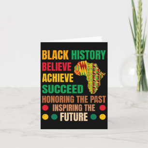 Black History Honouring Past Inspiring Future Men Card