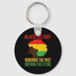 Black History Honouring Past Inspiring Future Men Keychain
