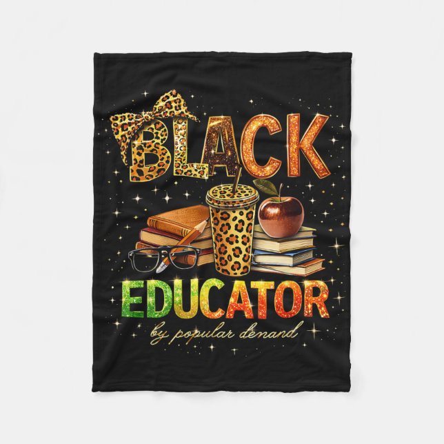 Black History Honouring Past Inspiring Future Tree Fleece Blanket (Front)