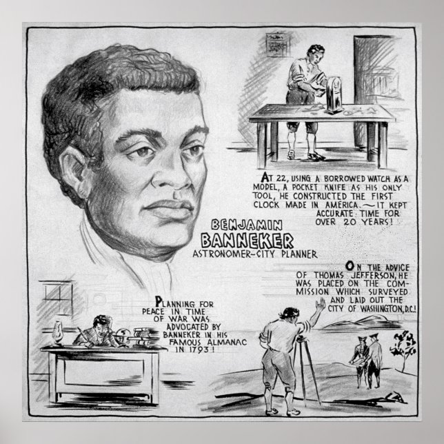 Black History Icon: Benjamin Banneker, Scientist Poster (Front)