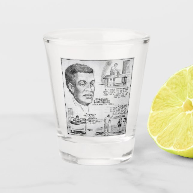 Black History Icon: Benjamin Banneker, Scientist Shot Glass (Front)
