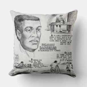 Black History Icon: Benjamin Banneker, Scientist Throw Pillow