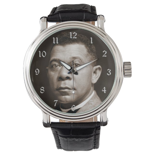 Black History Icon: Booker T Washington, Portrait Watch (Front)