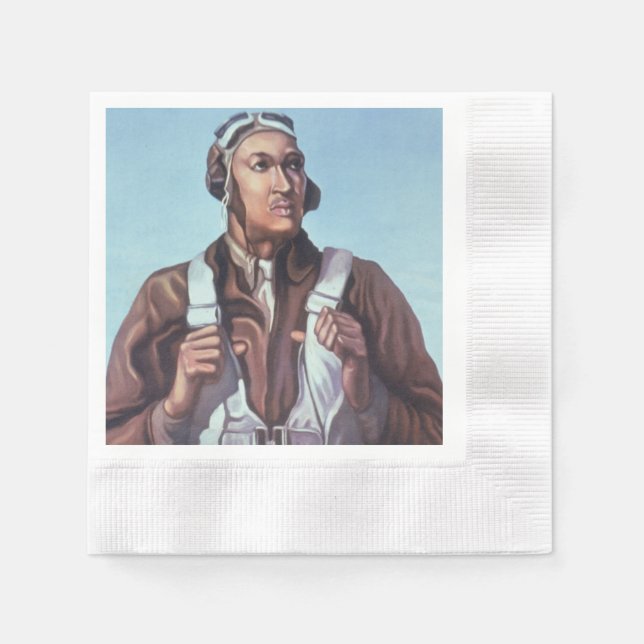 Black History Icons: Aviators of WW2, US Pilots Napkin (Front)