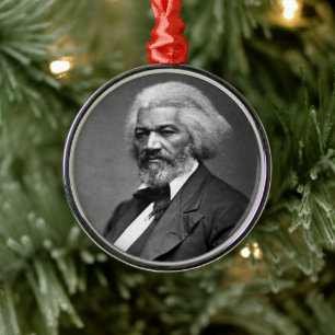 Black History Icons: Older Frederick Douglass Metal Ornament