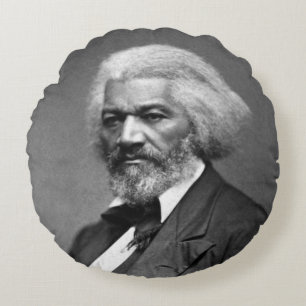 Black History Icons: Older Frederick Douglass Round Pillow