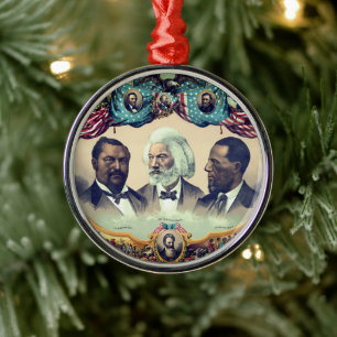 Black History Icons: With Frederick Douglass Metal Ornament