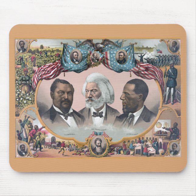 Black History Icons: With Frederick Douglass Mouse Pad (Front)