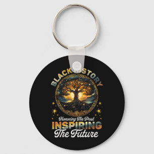 Black History Inspiring The Future Melanin America Keychain