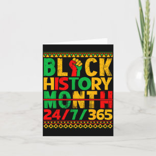Black History Is American History African Men Wome Card