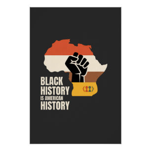 Black History Is American History Culture Heritage Poster