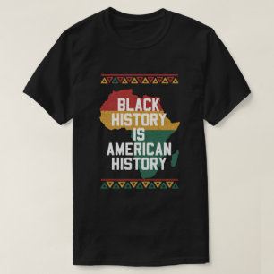 Black History Is American History Pan-African Map T-Shirt