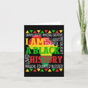 Black History Is American History Patriotic Africa Card