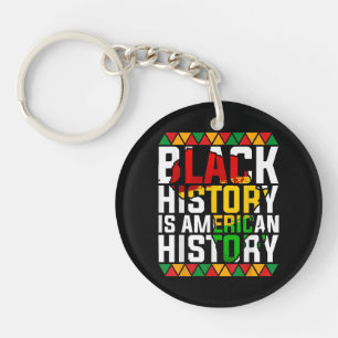 Black History Is American History Patriotic Keychain