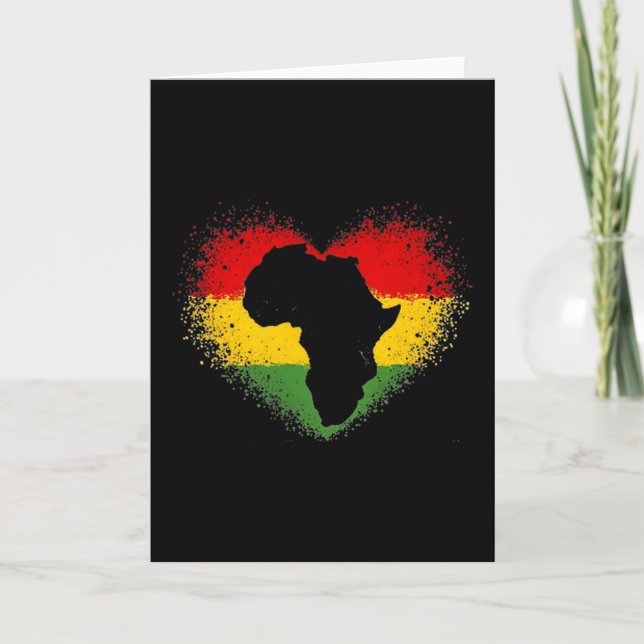 Black History Is My Valentine African Pride  Card (Front)