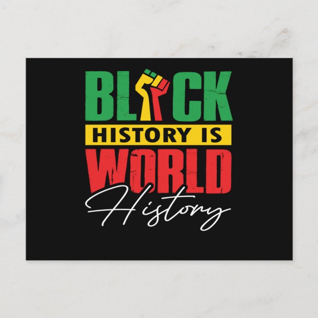 Black History Is World History (3) Announcement Postcard (Front)
