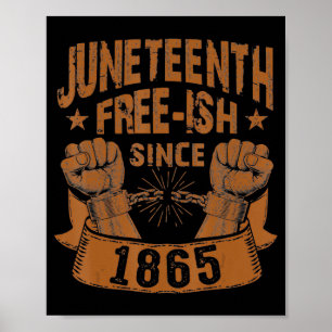 black history juneteenth freeish since 1865 poster