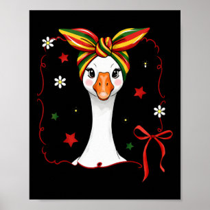 Black History Juneteenth Goose Coquette Bow Ndana Poster