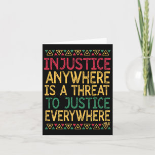 Black History Juneteenth Justice Martin Luther Kin Card