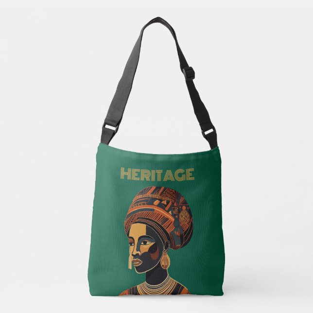 Black History lady  Crossbody Bag (Front)