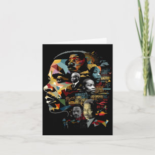 Black history leaders collage inspirational card