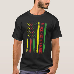 Black History Magic African American Flag For Mens T-Shirt