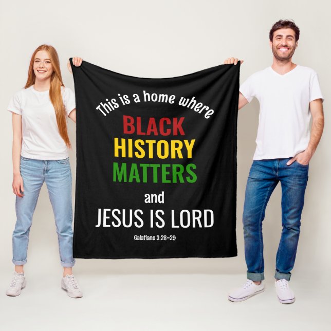BLACK HISTORY MATTERS Christian Fleece Blanket (In Situ)