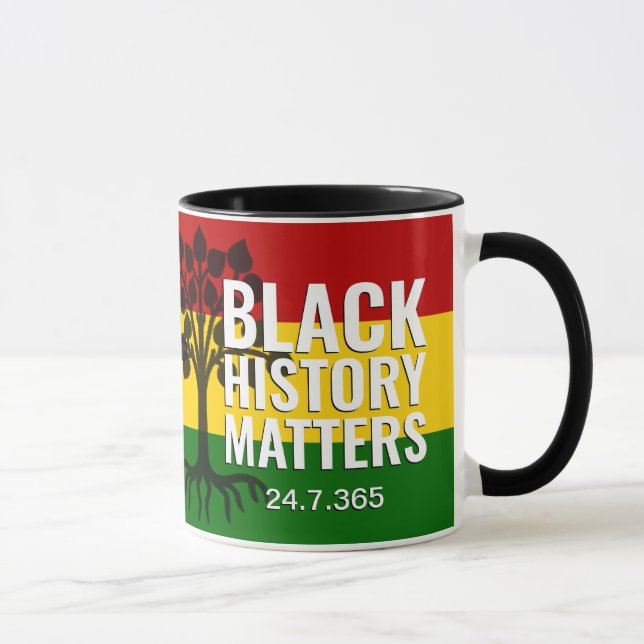 Black History Matters MONOGRAM Marcus Garvey BHM Mug (Right)