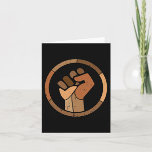 Black History Melanin Fist African Pride Men Women Card