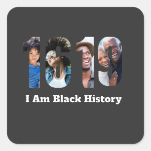 Black History Month 1619 Personalized Photo Square Sticker