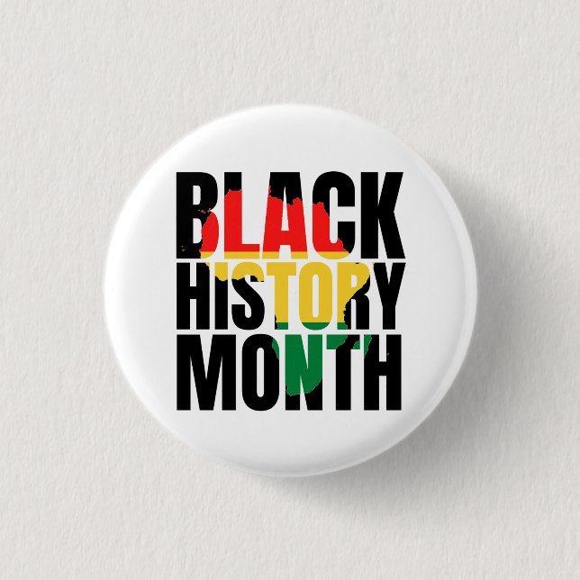 Black History Month  1 Inch Round Button (Front)
