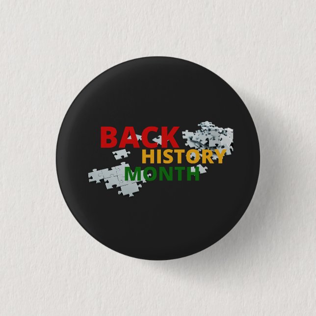 black history month 1 inch round button (Front)