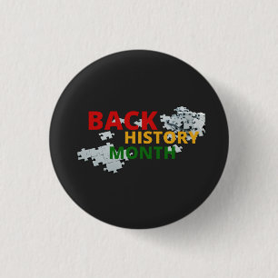 black history month 1 inch round button