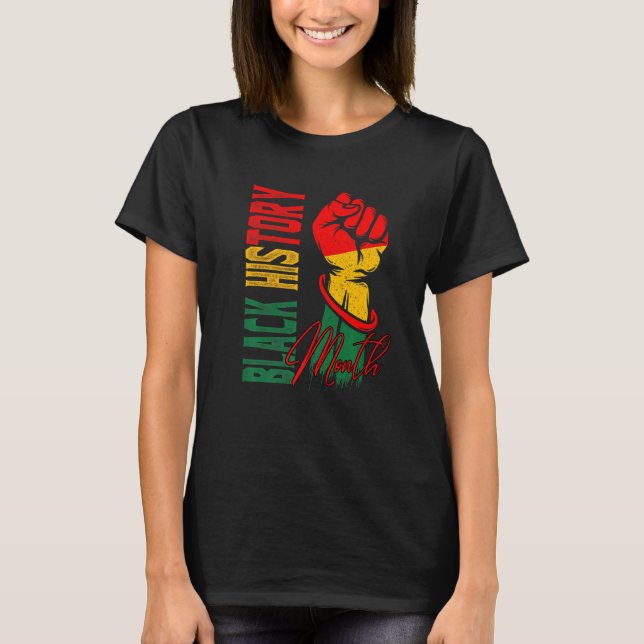 Black History Month 2022 Bhm Melanin African Ameri T-Shirt (Front)