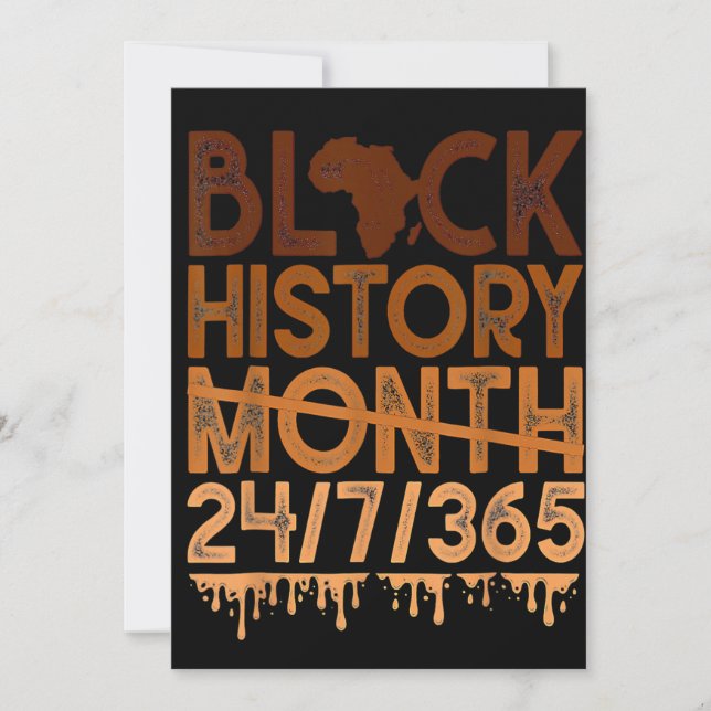 Black History Month 2023 Black History 365  Invitation (Front)