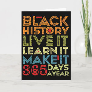 Black History Month 2025 Live It Learn It Make It Card