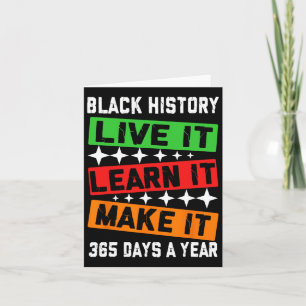 Black History Month 2025 Live It Learn It Make It Card