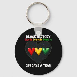 Black History Month 2025 Live It Learn It Make It Keychain
