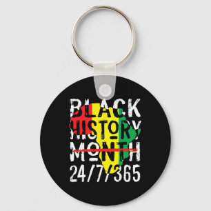 Black History Month 247365 Africa Map Melanin Wome Keychain