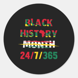 Black History Month 247365 African American Histor Classic Round Sticker