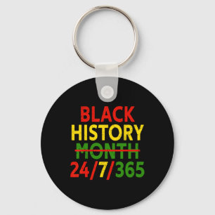 Black History Month 247365 African Melanin Black G Keychain