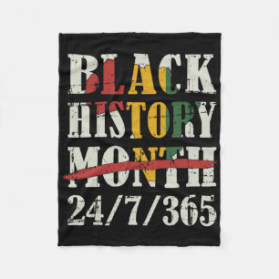 Black History Month 247365 With African Map Flag Fleece Blanket