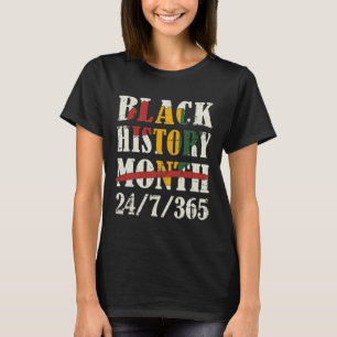 Black History Month 247365 With African Map Flag T-Shirt