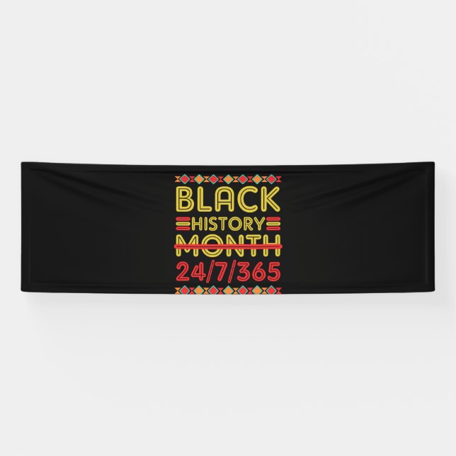 Black History Month 24 7 362 days African American Banner (Horizontal)