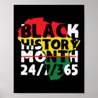 Black History Month 24 7 365 African American Map