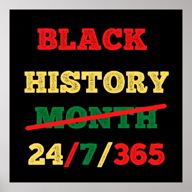 Black History Month 24/7/365 - Black History Poster (Front)