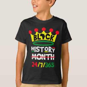 Black History Month 24 7 365 Black King Heritage T T-Shirt