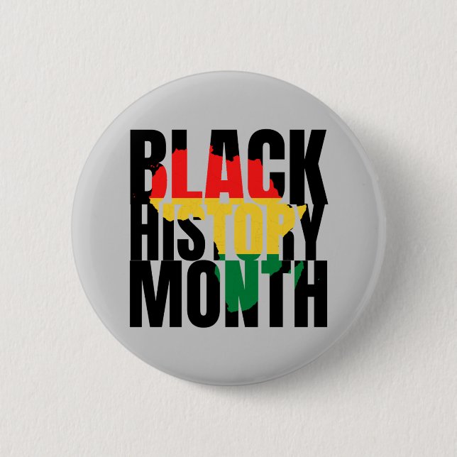 Black History Month 2 Inch Round Button (Front)